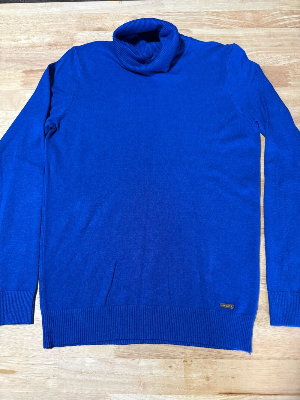Calvin Klein Women’s Blue Turtleneck Sweater Long Sleeve Knit Top Size Medium